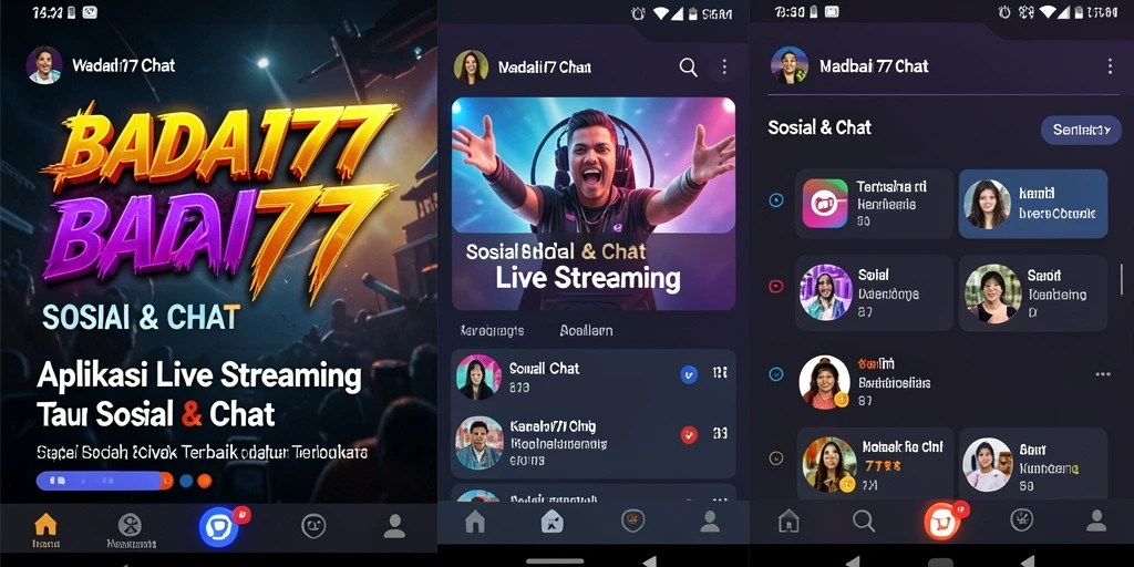Antarmuka Live Streaming BADAI777 yang menarik dan interaktif.