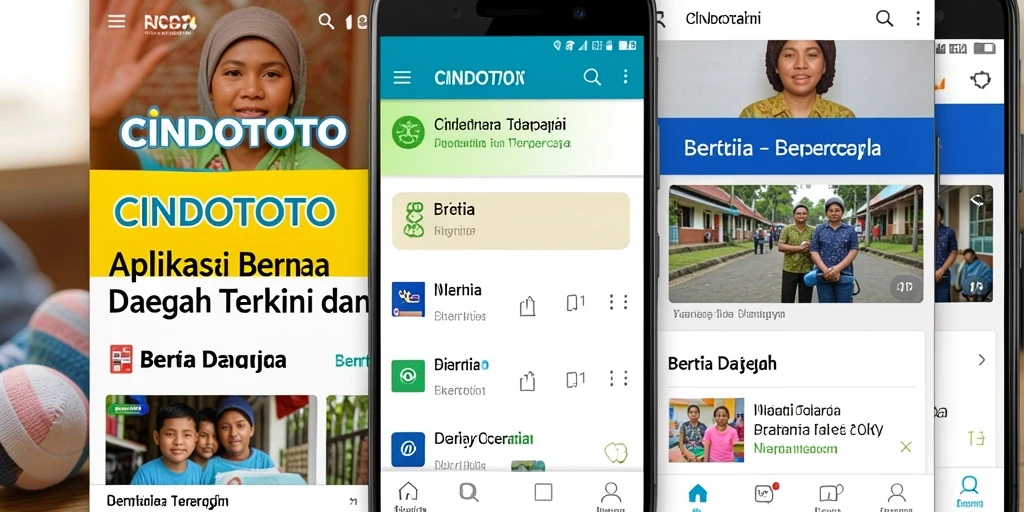 Tampilan antarmuka aplikasi CINDOTOTO untuk berita daerah