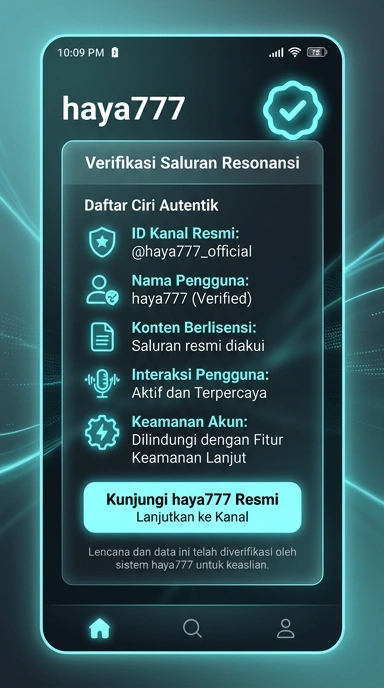 Tampilan kanal resmi haya777